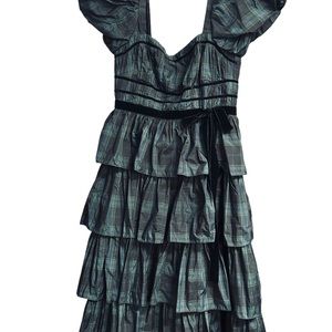 Dress green with black color